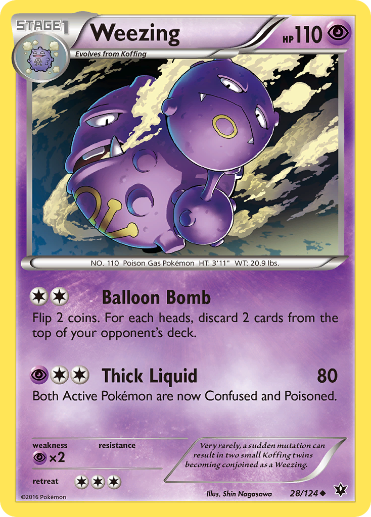 Weezing (28/124) [XY: Fates Collide] - Evolution TCG