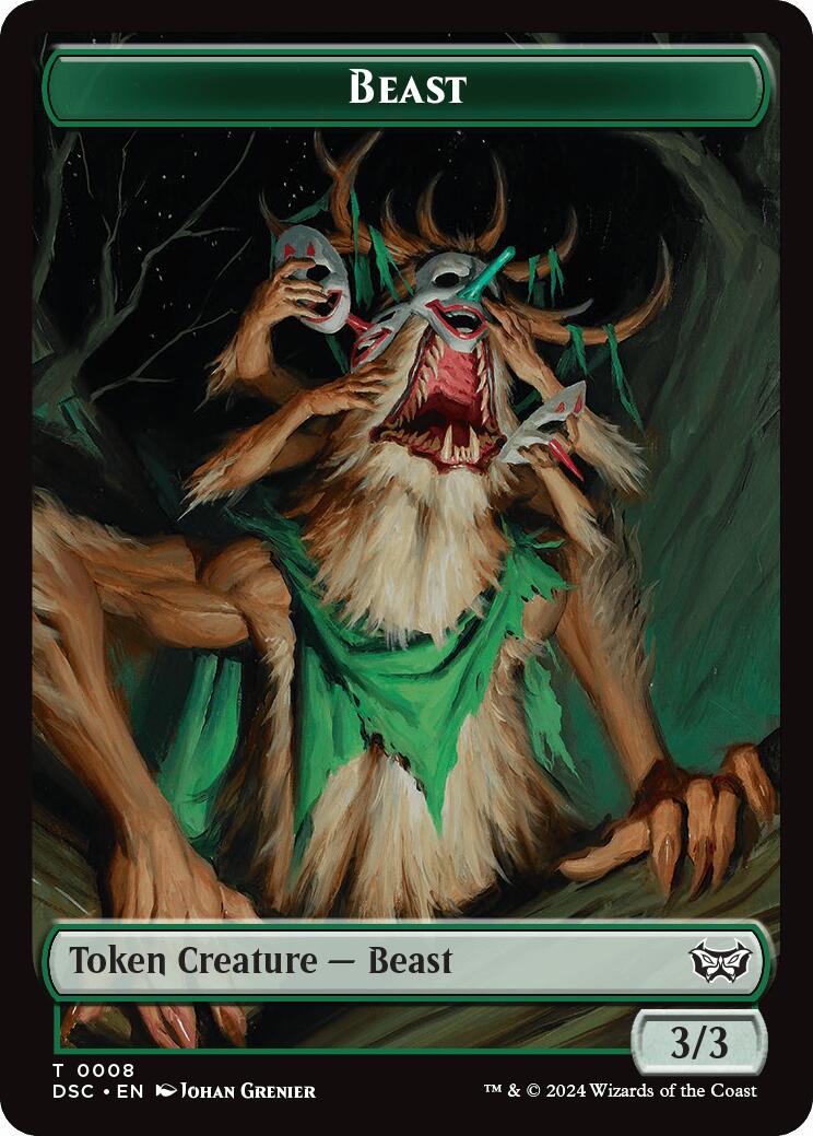 Beast // Scarecrow Double-Sided Token [Duskmourn: House of Horror Commander Tokens] - Evolution TCG