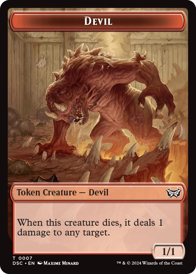 Devil // Scarecrow Double-Sided Token [Duskmourn: House of Horror Commander Tokens] - Evolution TCG