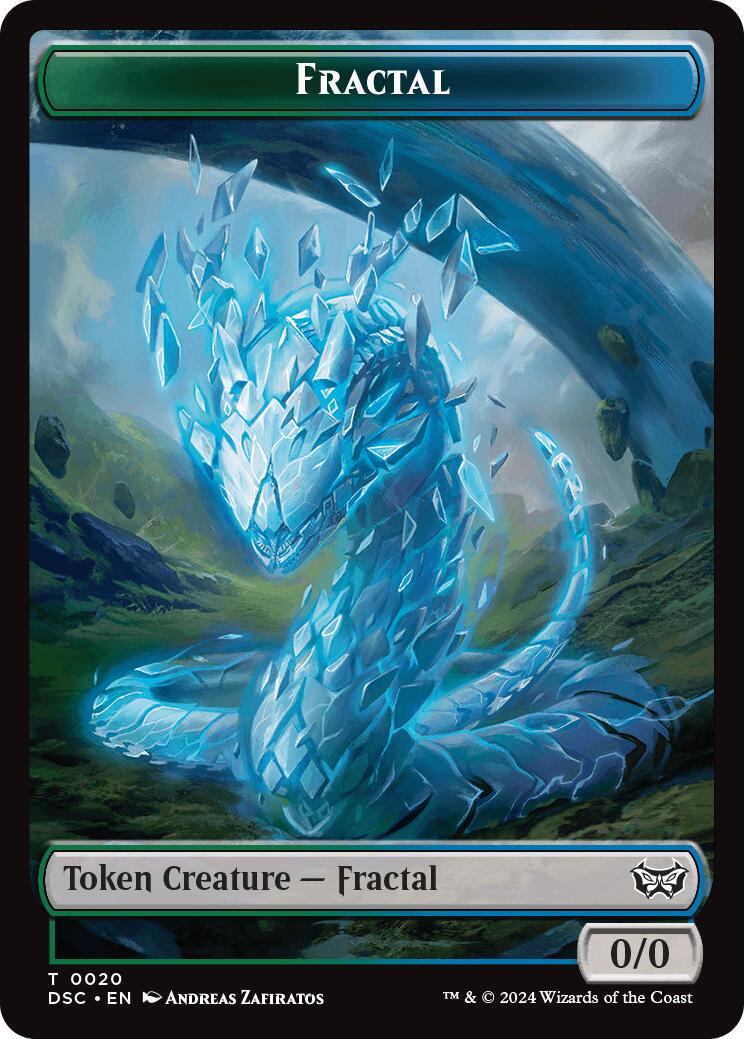 Fractal // Scarecrow Double-Sided Token [Duskmourn: House of Horror Commander Tokens] - Evolution TCG