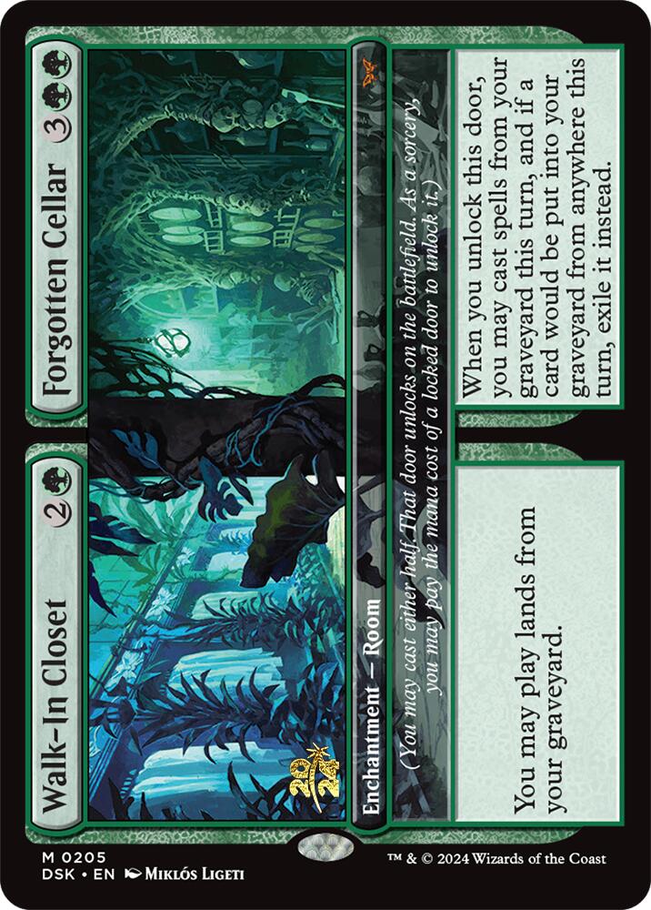 Walk-In Closet // Forgotten Cellar [Duskmourn: House of Horror Prerelease Promos] - Evolution TCG