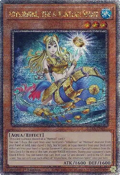 Abyssrhine, the Atlantean Spirit (Quarter Century Secret Rare) [ROTA-EN017] Quarter Century Secret Rare - Evolution TCG