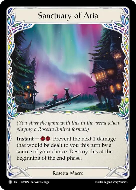 Sanctuary of Aria // Aurora, Shooting Star (Bottom center) [ROSPZL8] (Rosetta) - Evolution TCG