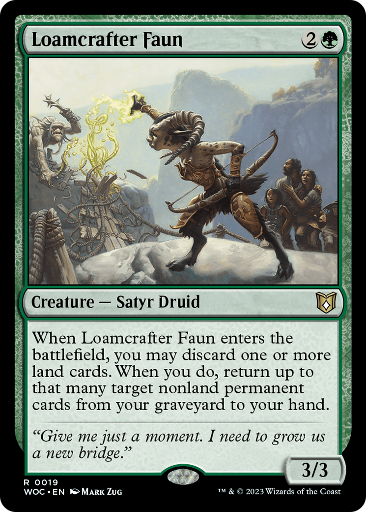 Loamcrafter Faun [Wilds of Eldraine Commander] - Evolution TCG