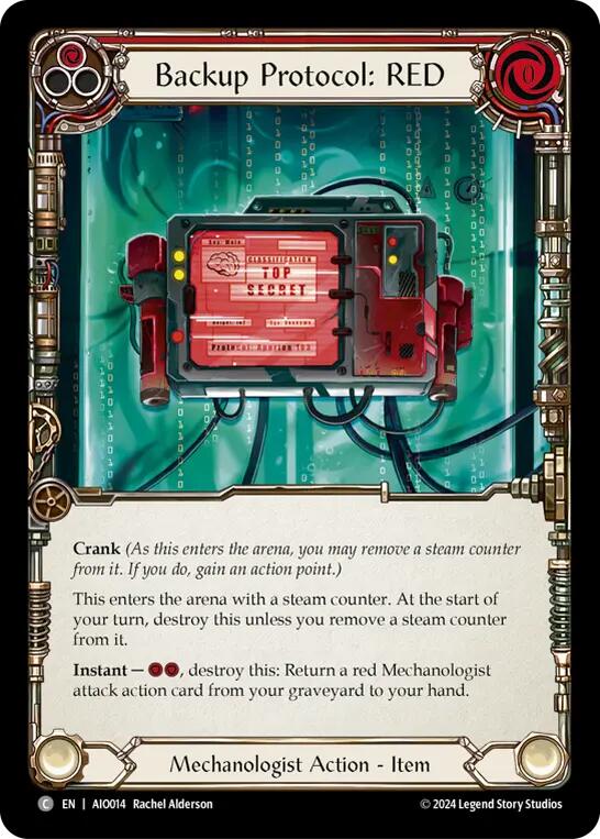 Backup Protocol: RED (Red) [AIO014] (Armory Deck: Dash) - Evolution TCG