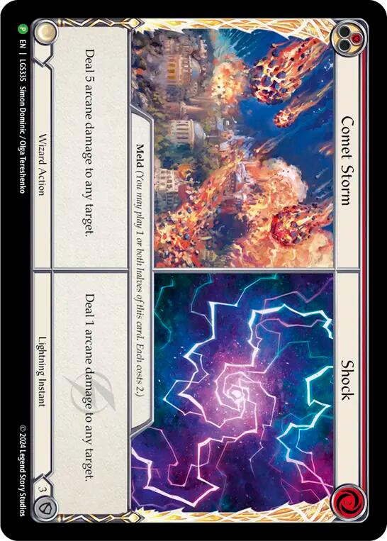 Comet Storm // Shock [LGS335] (Promo)  Cold Foil - Evolution TCG