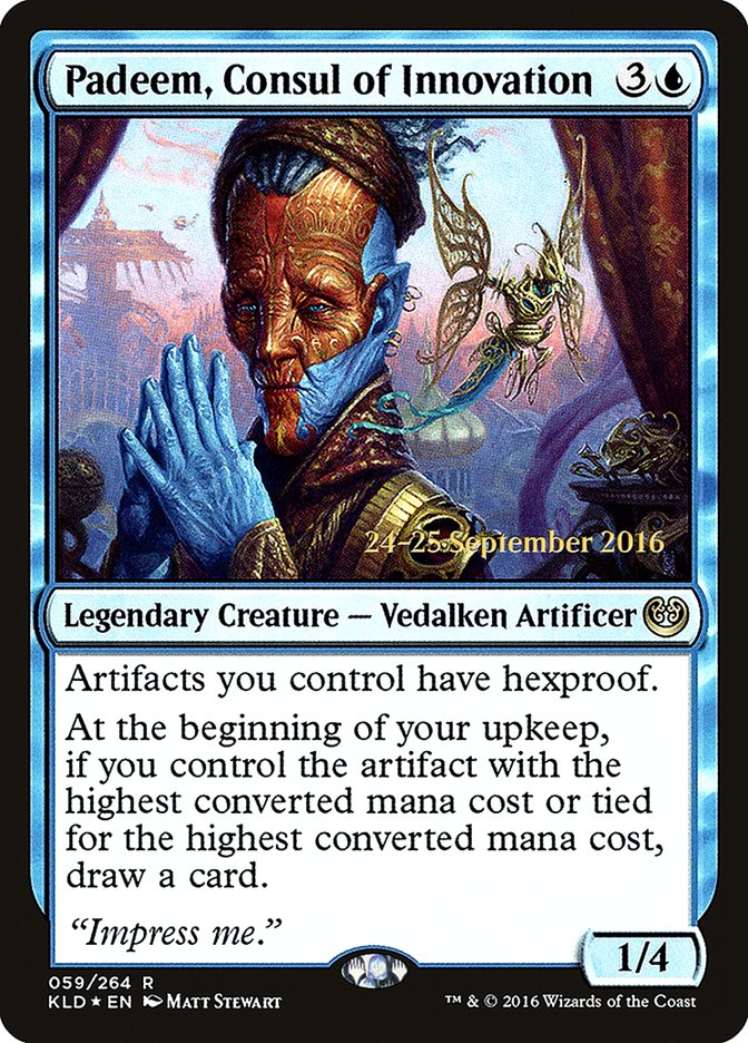 Padeem, Consul of Innovation [Kaladesh Prerelease Promos] - Evolution TCG