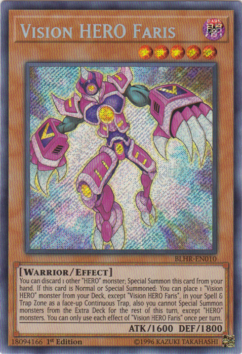 Vision Hero Faris [BLHR-EN010] Secret Rare - Evolution TCG