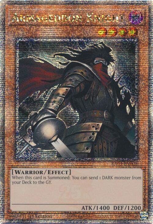 Armageddon Knight (Quarter Century Secret Rare) [RA03-EN002] Quarter Century Secret Rare - Evolution TCG