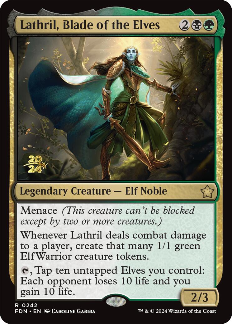 Lathril, Blade of the Elves [Foundations Prerelease Promos] - Evolution TCG