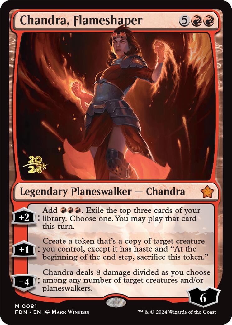 Chandra, Flameshaper [Foundations Prerelease Promos] - Evolution TCG