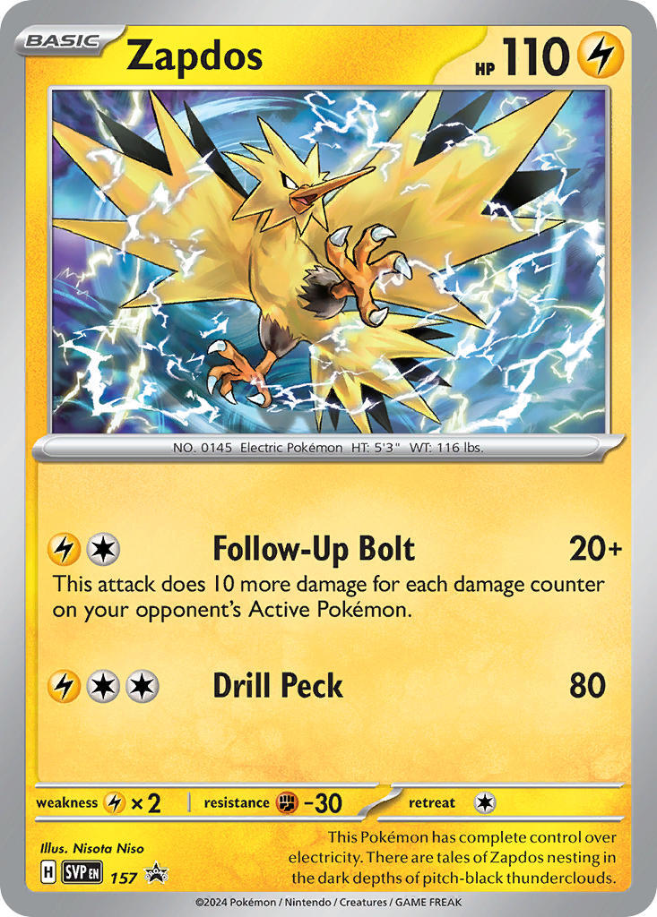 Zapdos (157) [Scarlet & Violet: Black Star Promos] - Evolution TCG