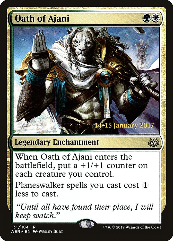 Oath of Ajani [Aether Revolt Prerelease Promos] - Evolution TCG