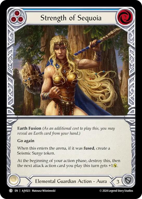 Strength of Sequoia (Blue) [AJV023] (Armory Deck: Jarl Vetreidi) - Evolution TCG