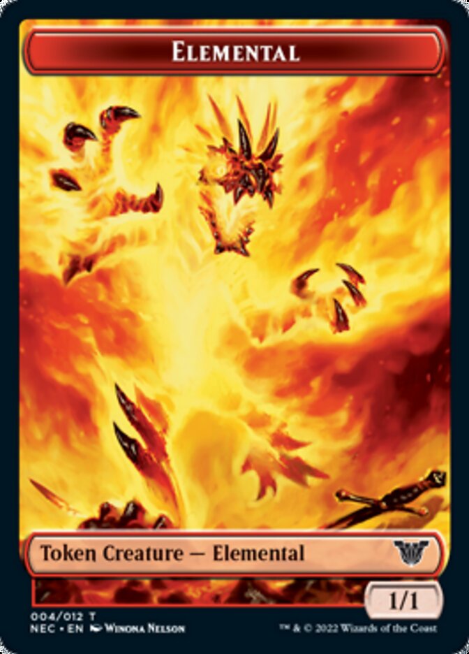 Elemental // Spirit (009) Double-Sided Token [Kamigawa: Neon Dynasty Commander Tokens] - Evolution TCG