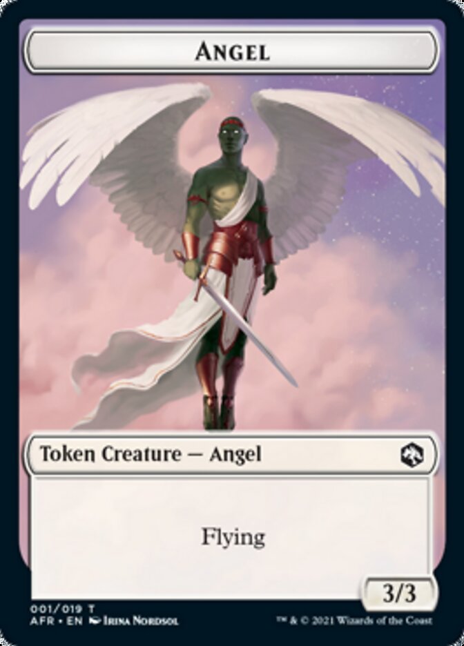 Wolf // Angel Double-Sided Token [Dungeons & Dragons: Adventures in the Forgotten Realms Tokens] - Evolution TCG
