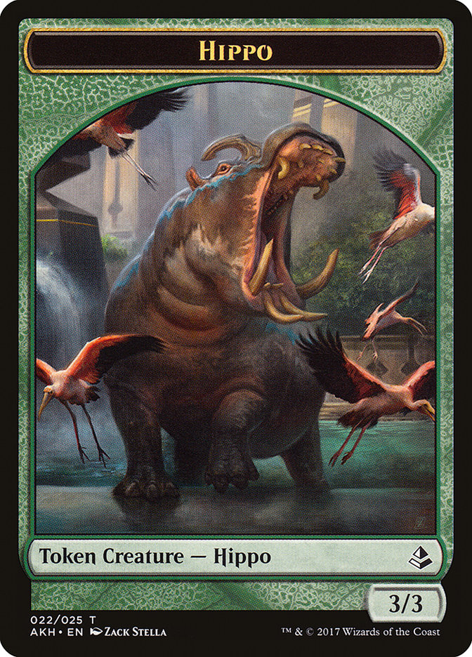 Aven Wind Guide // Hippo Double-Sided Token [Amonkhet Tokens] - Evolution TCG
