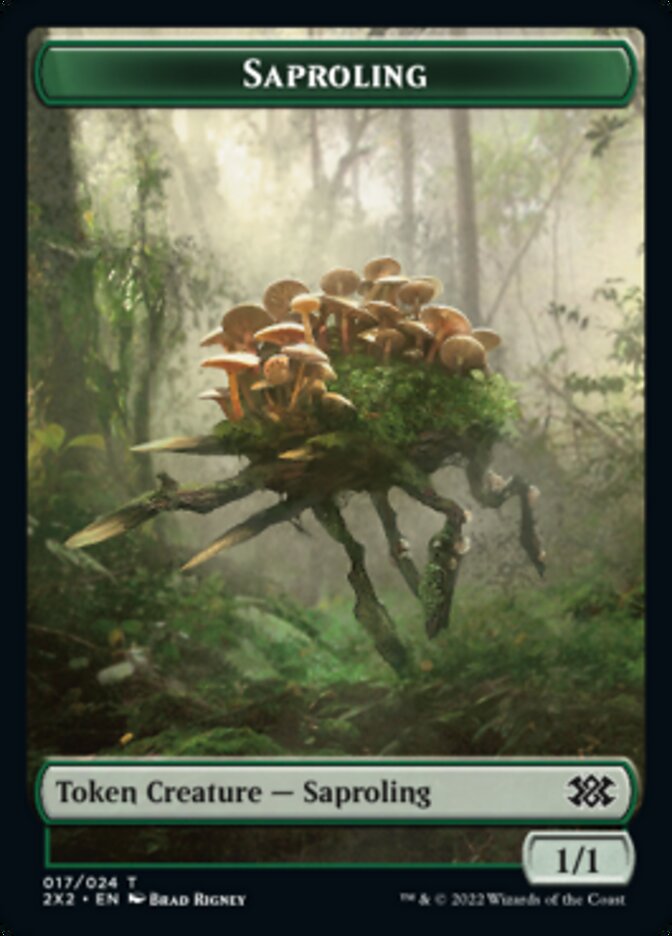Saproling // Vampire Double-Sided Token [Double Masters 2022 Tokens] - Evolution TCG