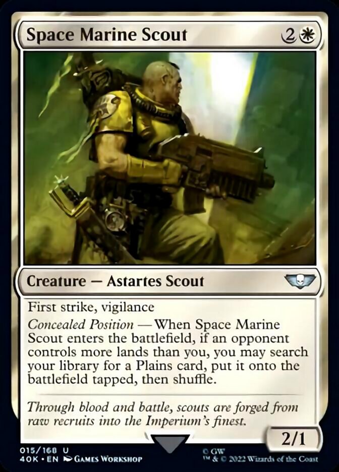 Space Marine Scout (Surge Foil) [Warhammer 40,000] - Evolution TCG