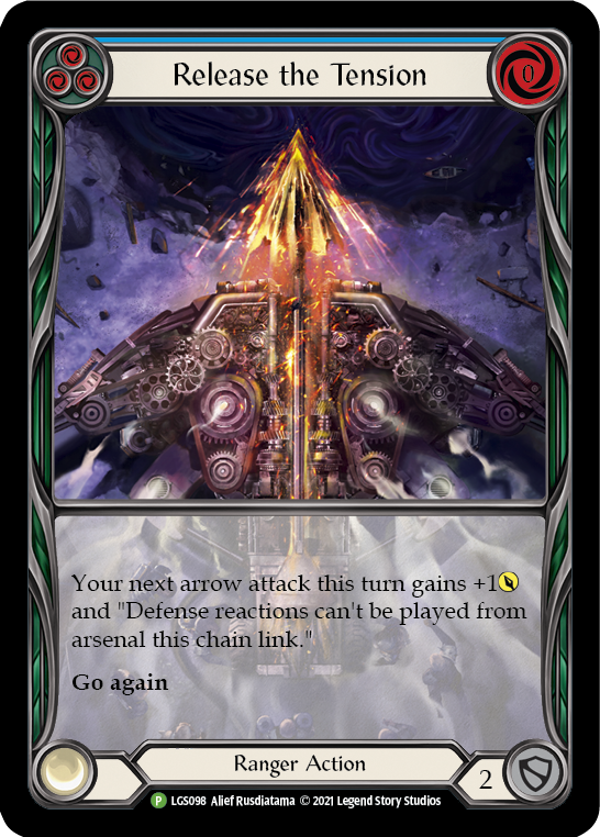 Release the Tension (Blue) [LGS098] (Promo)  Rainbow Foil - Evolution TCG