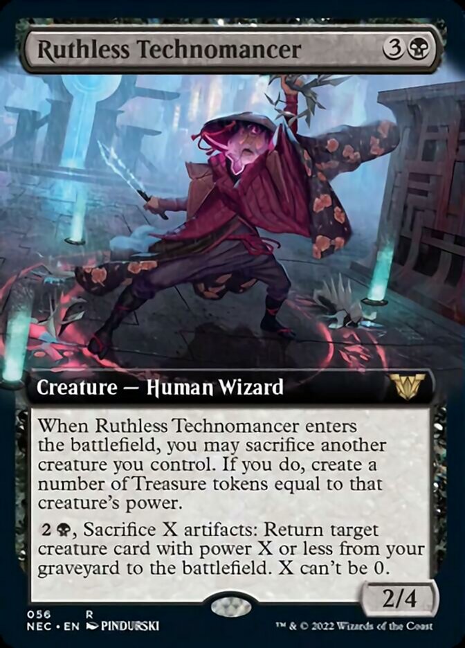 Ruthless Technomancer (Extended Art) [Kamigawa: Neon Dynasty Commander] - Evolution TCG