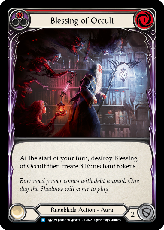 Blessing of Occult (Red) [DYN179] (Dynasty)  Rainbow Foil - Evolution TCG