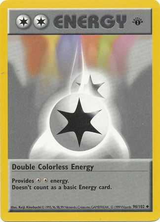 Double Colorless Energy (96/102) (Shadowless) [Base Set 1st Edition] - Evolution TCG