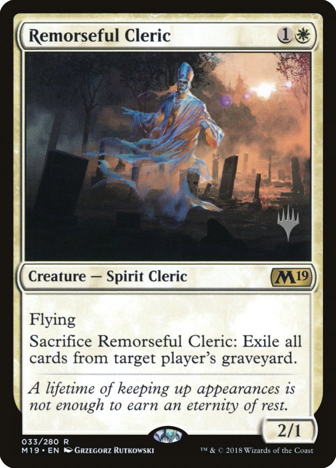 Remorseful Cleric (Promo Pack) [Core Set 2019 Promos] - Evolution TCG