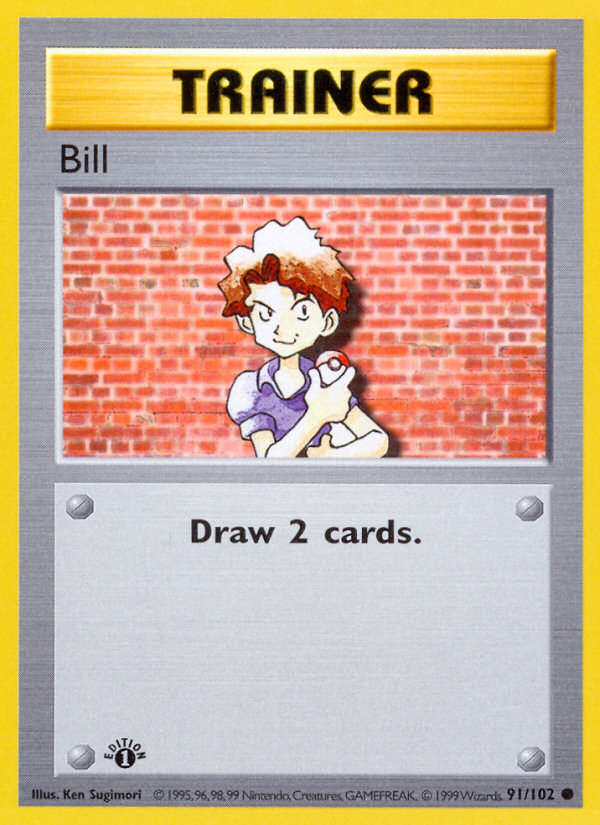 Bill (91/102) (Shadowless) [Base Set 1st Edition] - Evolution TCG