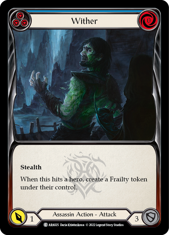 Wither (Blue) [ARA025] (Outsiders Arakni Blitz Deck) - Evolution TCG