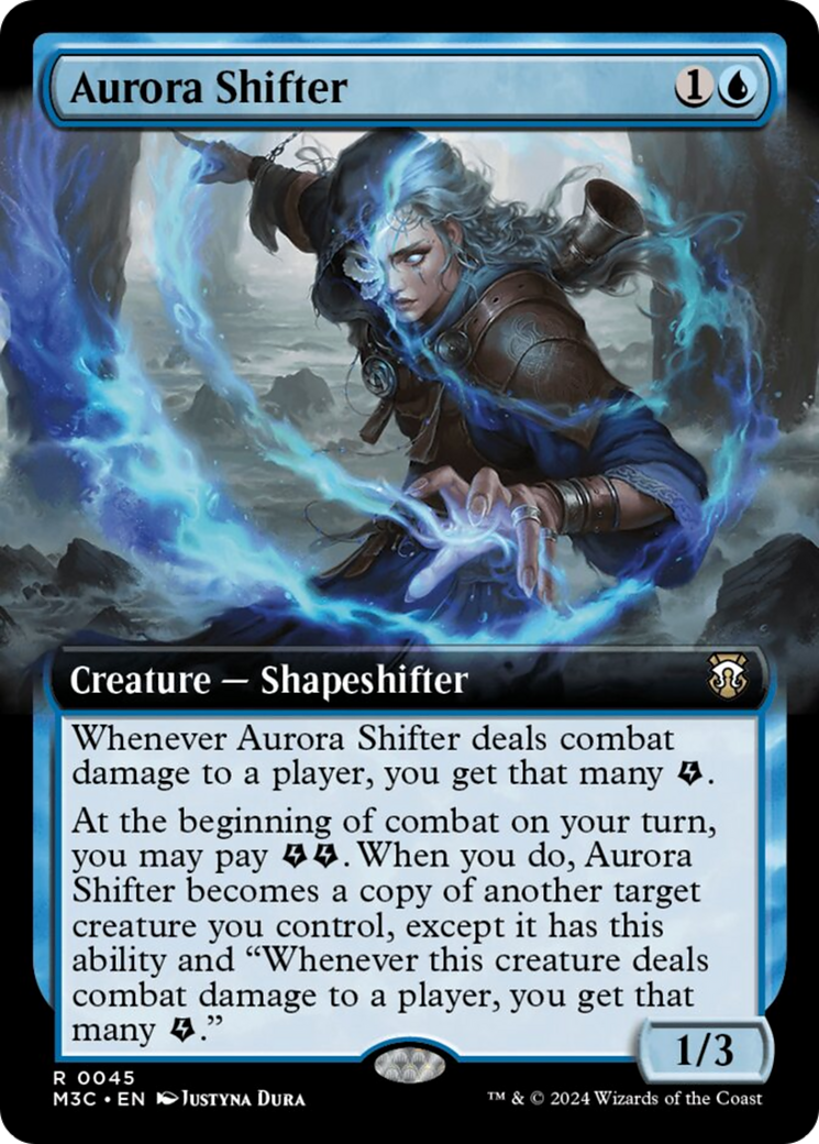 Aurora Shifter (Extended Art) (Ripple Foil) [Modern Horizons 3 Commander] - Evolution TCG
