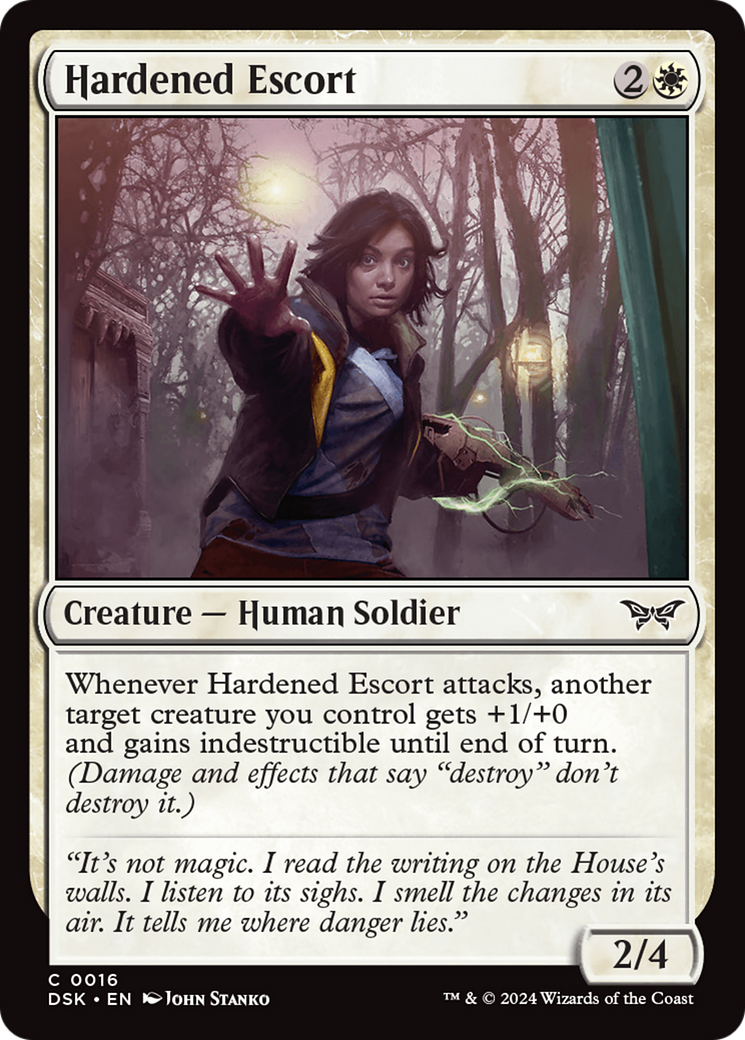 Hardened Escort [Duskmourn: House of Horror] - Evolution TCG