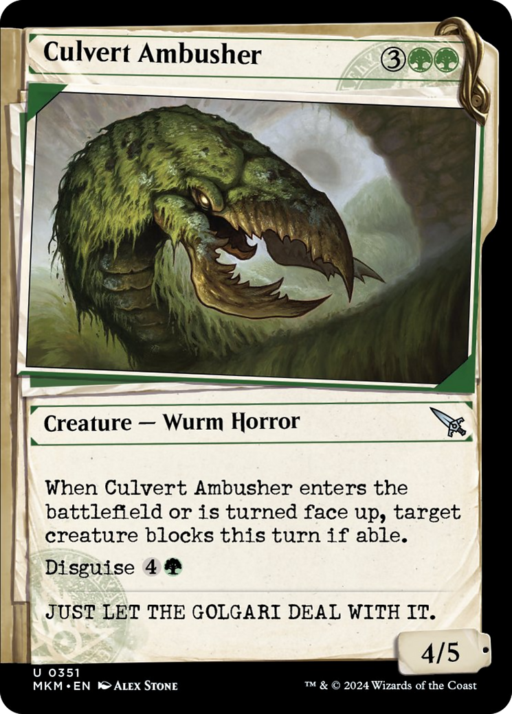 Culvert Ambusher (Showcase) [Murders at Karlov Manor] - Evolution TCG