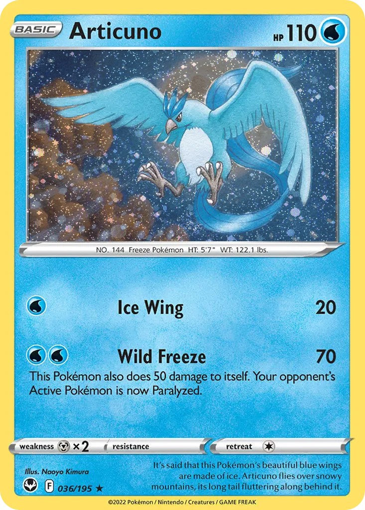 Articuno (036/195) (Cosmos Holo) [Sword & Shield: Base Set] - Evolution TCG