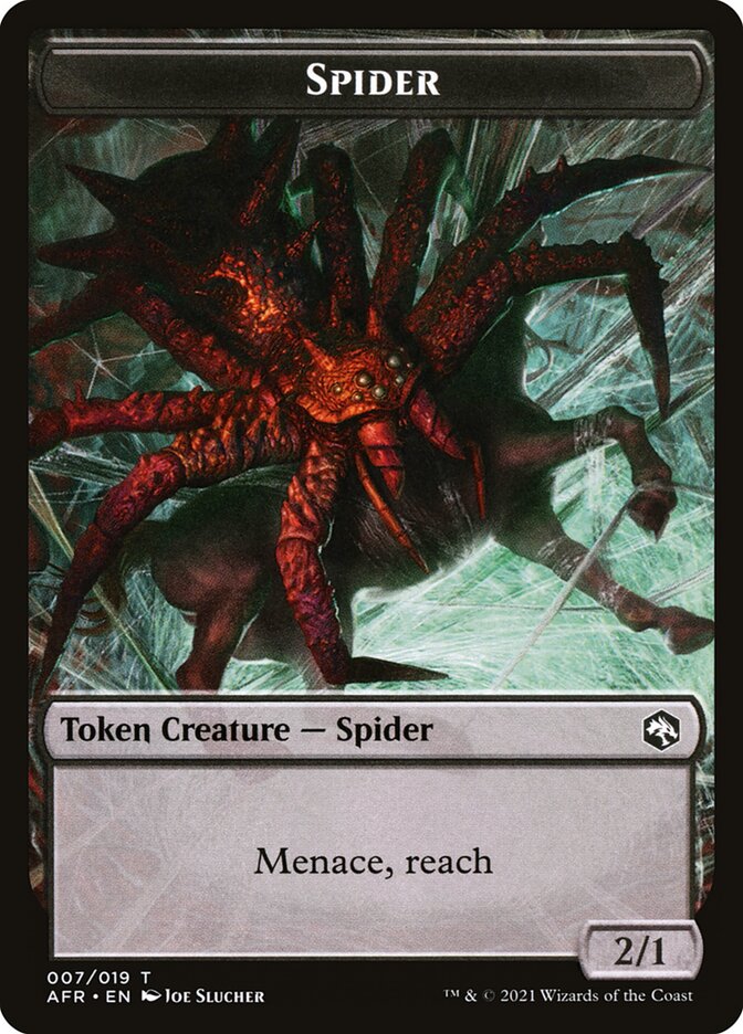 Spider // Guenhwyvar Double-Sided Token [Dungeons & Dragons: Adventures in the Forgotten Realms Tokens] - Evolution TCG