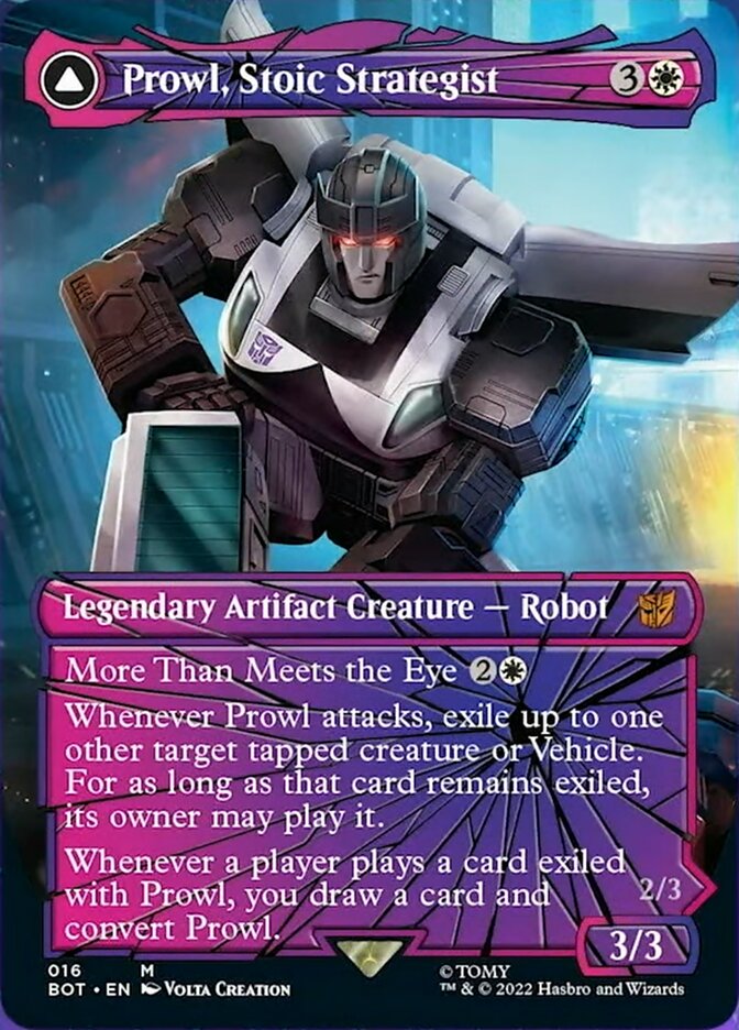 Prowl, Stoic Strategist // Prowl, Pursuit Vehicle (Shattered Glass) [Transformers] - Evolution TCG