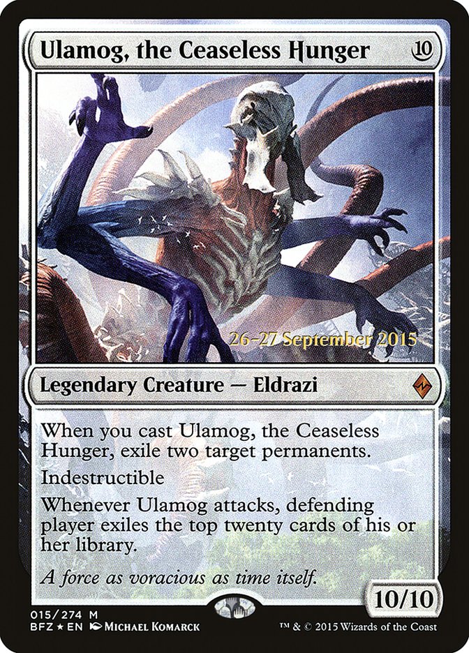 Ulamog, the Ceaseless Hunger [Battle for Zendikar Prerelease Promos] - Evolution TCG