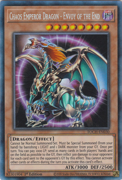 Chaos Emperor Dragon - Envoy of the End [TOCH-EN030] Collector's Rare - Evolution TCG