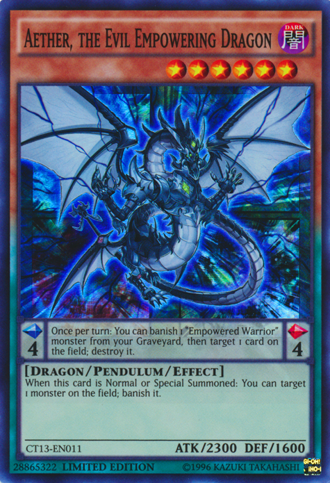 Aether, the Evil Empowering Dragon [CT13-EN011] Super Rare - Evolution TCG