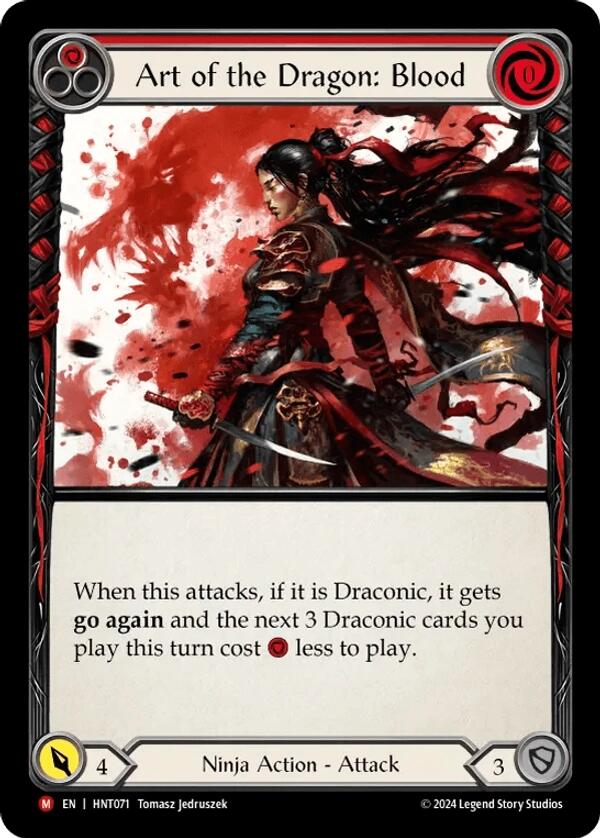 Art of the Dragon: Blood [HNT071] (The Hunted)  Rainbow Foil - Evolution TCG