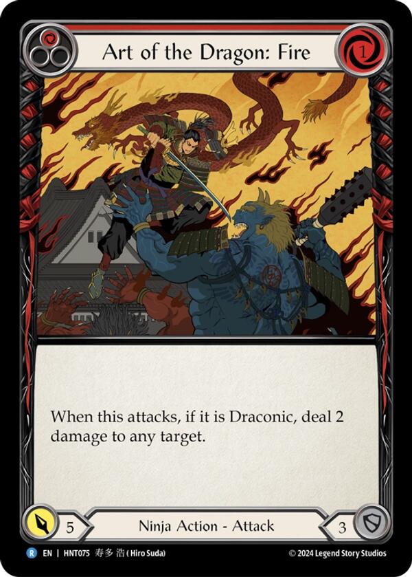 Art of the Dragon: Fire [HNT075] (The Hunted)  Rainbow Foil - Evolution TCG