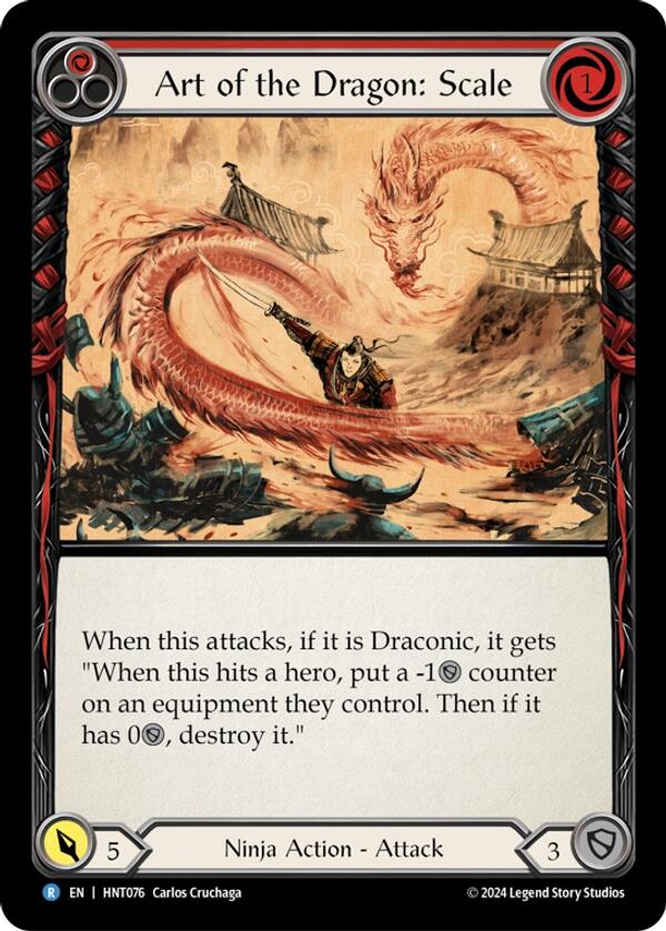 Art of the Dragon: Scale [HNT076] (The Hunted)  Rainbow Foil - Evolution TCG