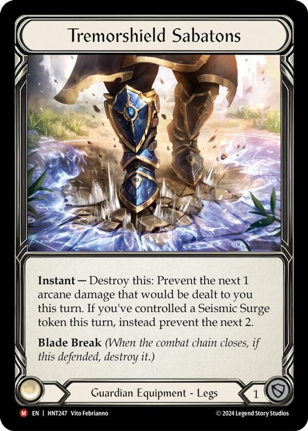 Tremorshield Sabatons [HNT247] (The Hunted) - Evolution TCG