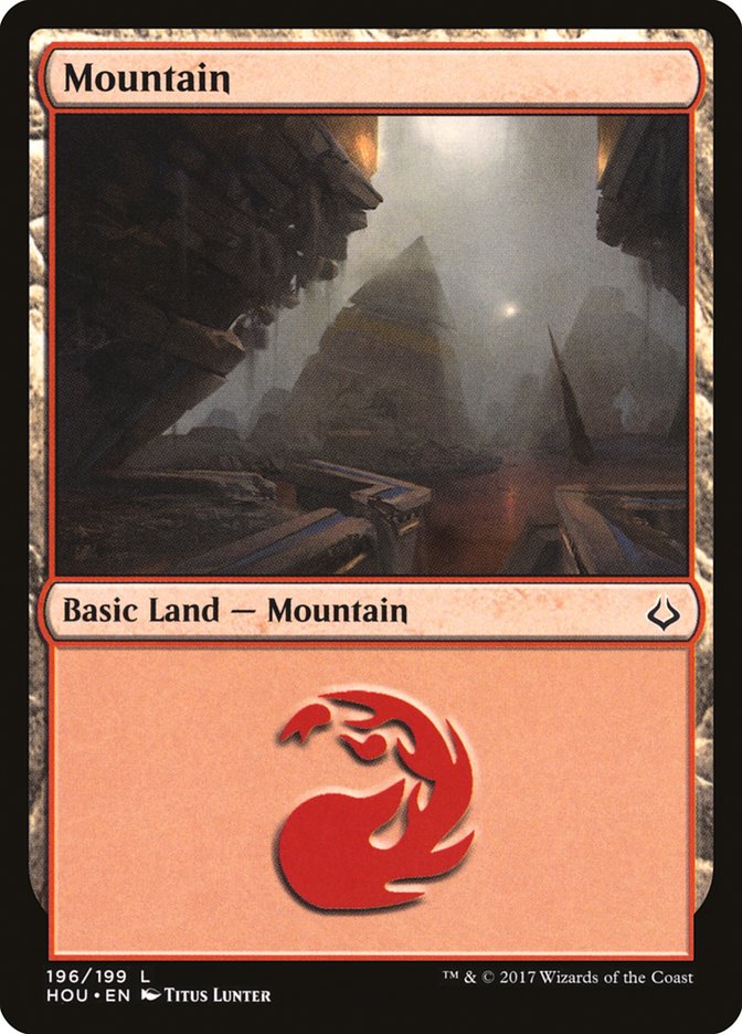 Mountain (196) [Hour of Devastation] - Evolution TCG