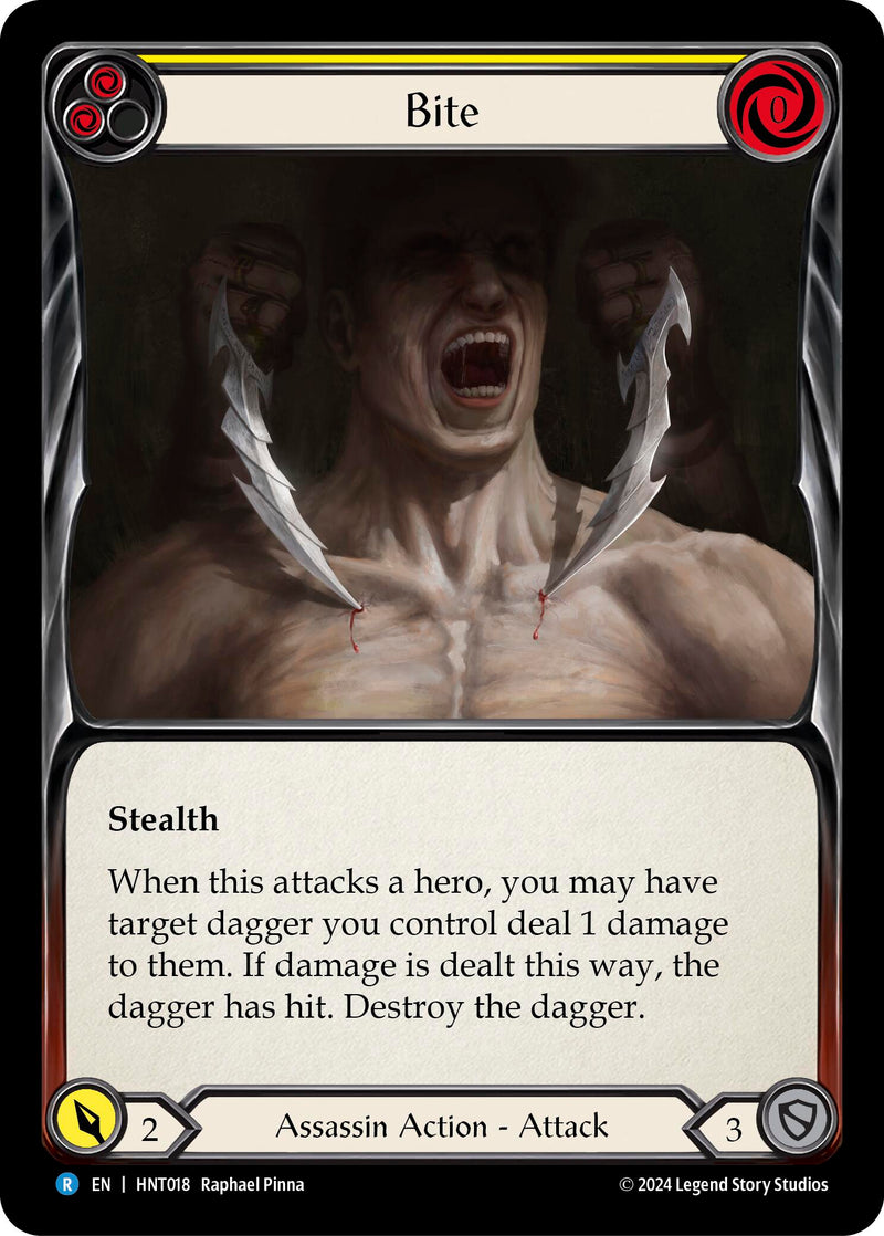 Bite (Yellow) [HNT018] (The Hunted) - Evolution TCG