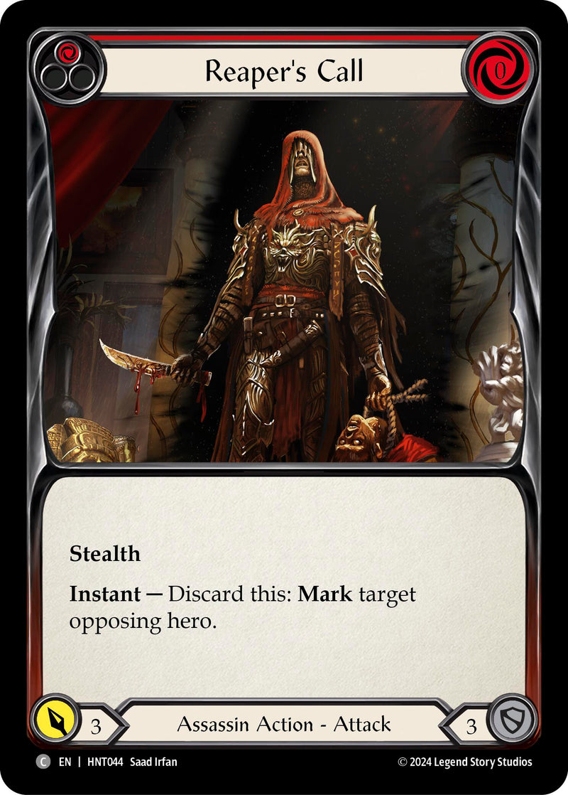 Reaper's Call (Red) [HNT044] (The Hunted)  Rainbow Foil - Evolution TCG