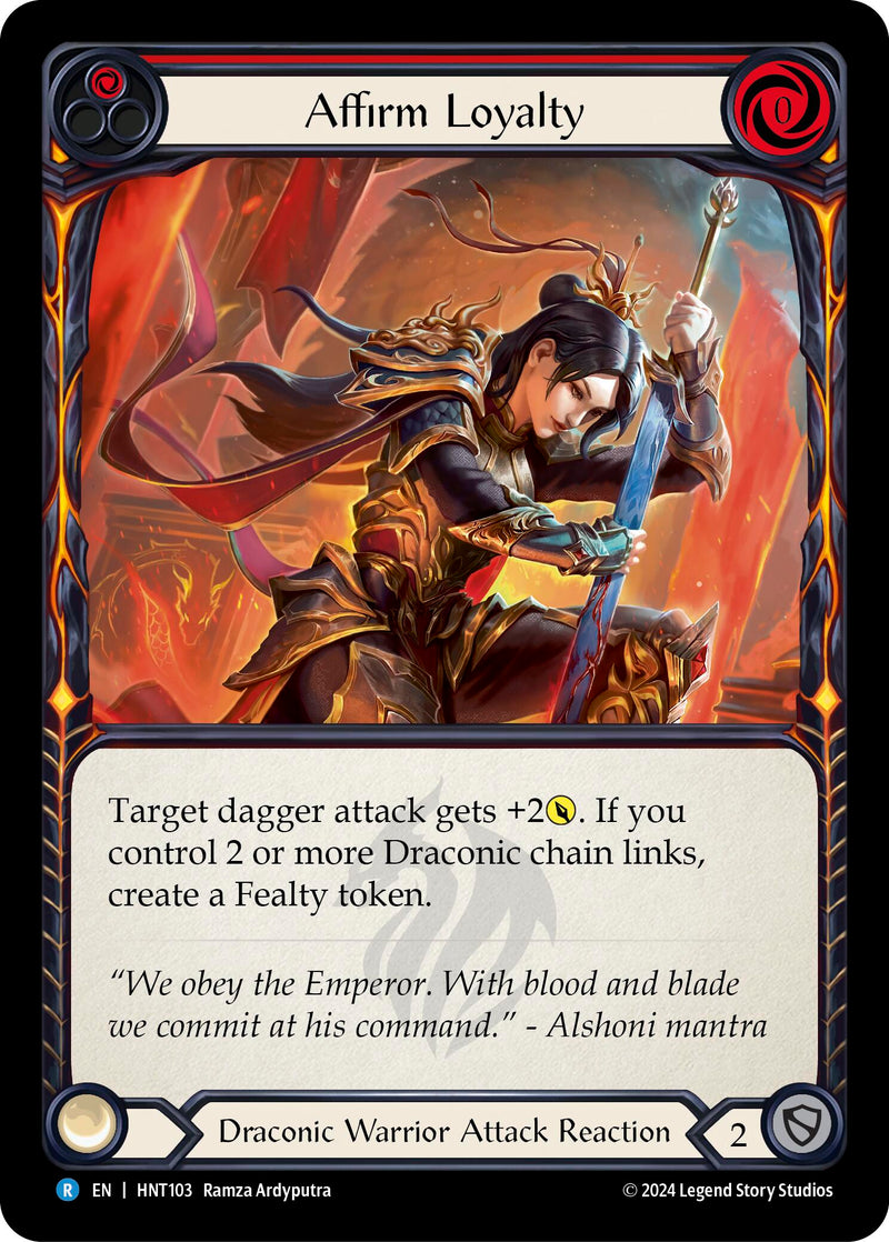 Affirm Loyalty (Red) [HNT103] (The Hunted) - Evolution TCG