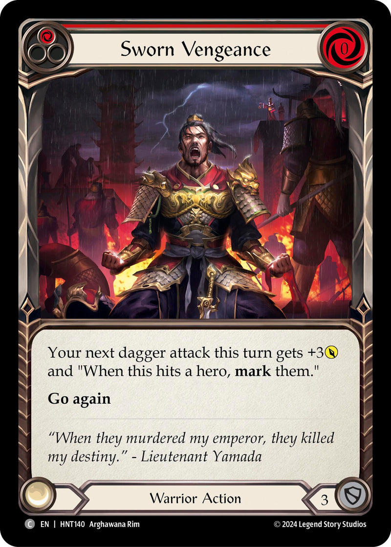 Sworn Vengeance (Red) [HNT140] (The Hunted) - Evolution TCG