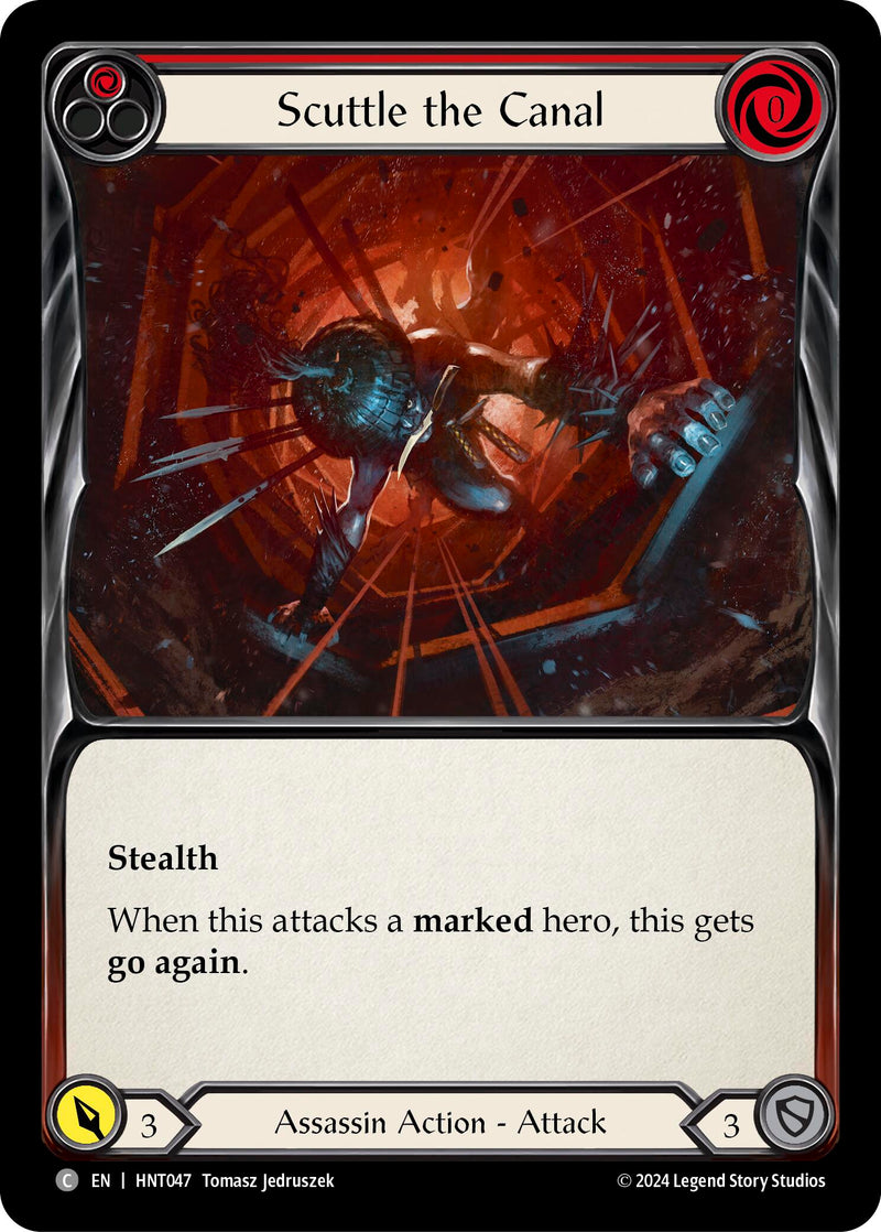 Scuttle the Canal (Red) [HNT047] (The Hunted)  Rainbow Foil - Evolution TCG
