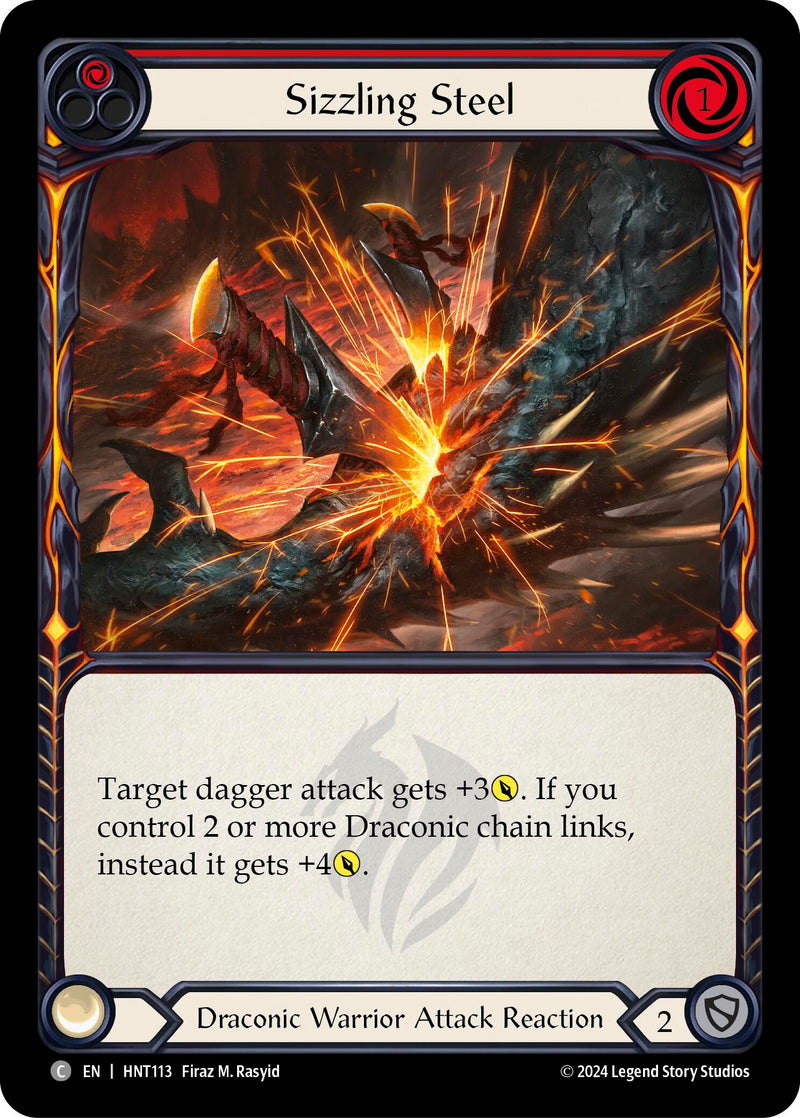 Sizzling Steel (Red) [HNT113] (The Hunted) - Evolution TCG